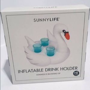 SunnyLife Inflatable Swan Drink Holder